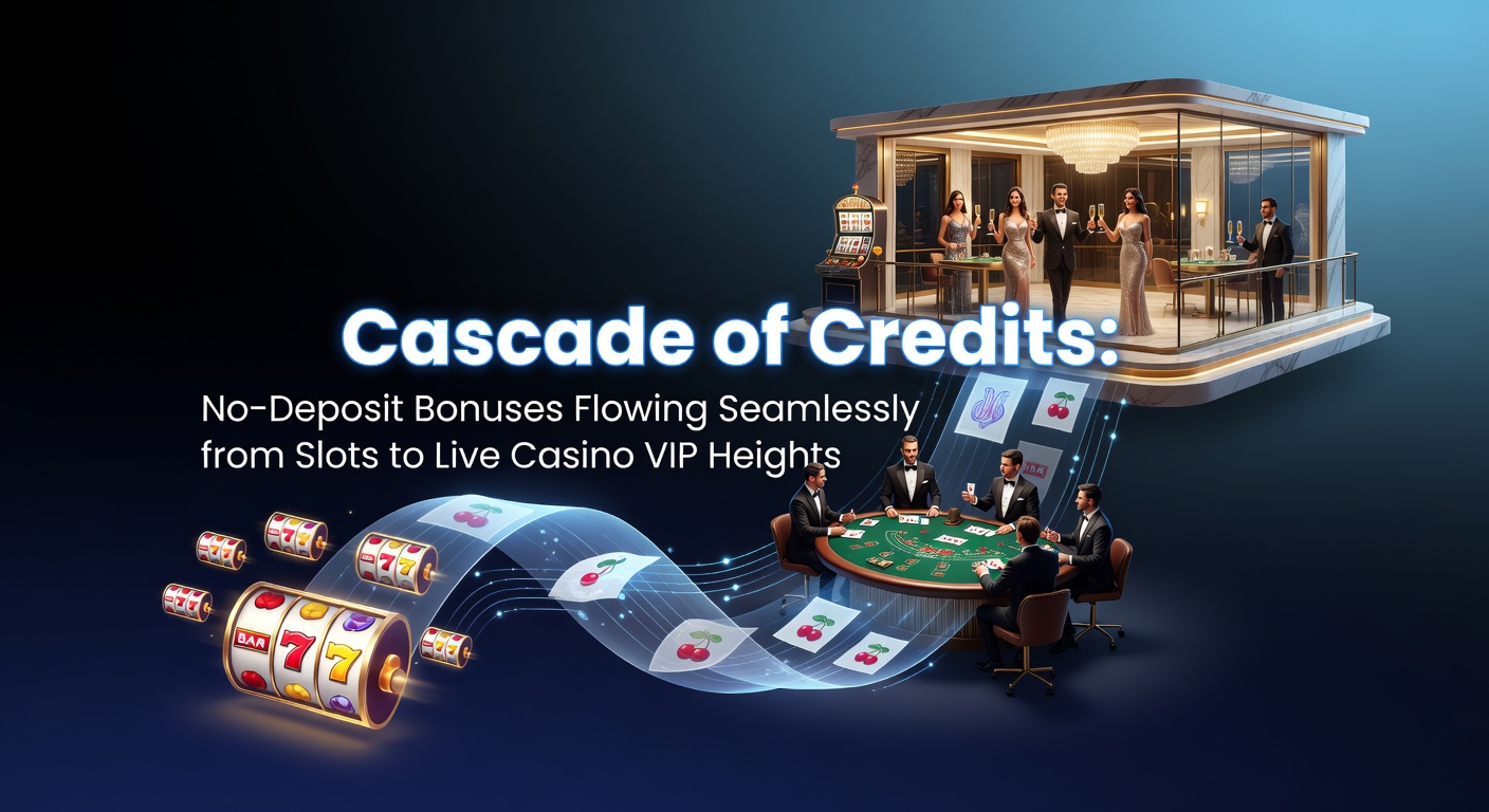 Visualisatie van een VIP-ladder met gouden kredieten die opstijgen van slotrollen naar verlichte live casino VIP-rooms met hoge limieten