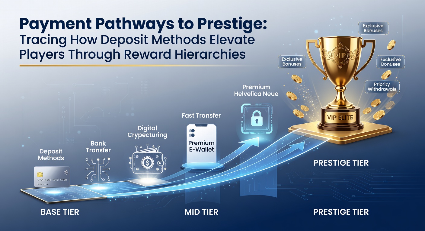 Grafiek die deposit methoden en VIP progressie in online gaming illustreert